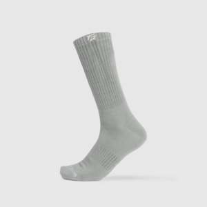 Chaussettes longues Cloud Hue (Sage mat) avec logo personnalisable, compression, antibactériennes, adaptées aux diabétiques, design sportif imprimé automne - Product Image 1