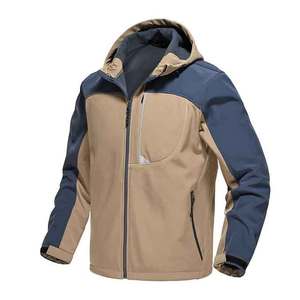 Offres Spéciales de qualité supérieure imperméable respirant à capuche personnalisé fermeture à glissière complète veste softshell noire pour hommes - Product Image 6