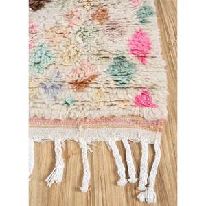 Tapis en laine noué à la main Nuray Ivory, motif géométrique abstrait, style bohème pour la maison, le salon, l'entrée, le couloir - Pae-4609 - Product Image 4