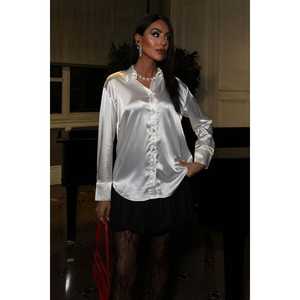 เสื้อเชิ้ตปาร์ตี้ผ้าซาตินพรีเมียม 3438 ดีไซน์เรียบง่ายทันสมัย - Product Image 3