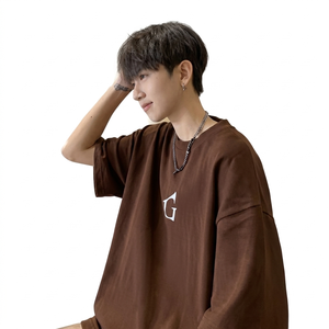T-shirts personnalisés avec logo, style streetwear, coupe ample, 100% coton, imprimés, col rond, tricotés, 220-350 grammes - Product Image 6