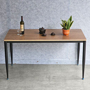 Juego de Mesa de Comedor Rectangular Estilo Industrial 140x70cm, Base de Contrachapado con Placa de Roca, Patas de Hierro, Sistema de Montaje Estable CONE BA68172 - Product Image 3