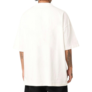 Usine coton/polyester grande taille t-shirts conception personnalisée épaule tombante haute qualité Streetwear respirant toile OEM personnalisé - Product Image 3