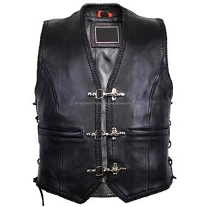 Chaleco de Motocicleta para Hombre, Talla Grande, de Cuero Vacuno Negro, Transpirable, de Secado Rápido, con Calefacción, de Alta Calidad, Invierno 2025, OEM Original - Product Image 1