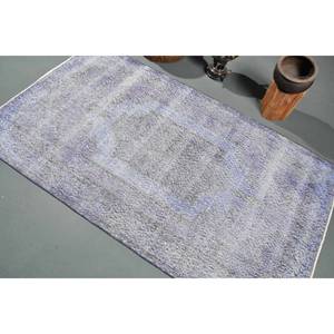 Alfombra de lana hecha a mano clásica azul gris de 3,8x6,7 pies, alfombras turcas, patrón de retazos para sala de estar, dormitorio, felpa de látex, nuevo lanzamiento - Product Image 4