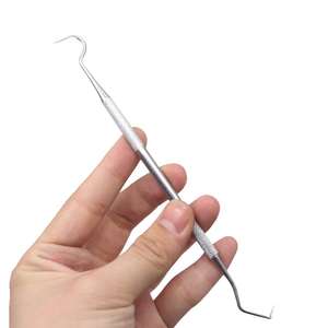 Ensemble d'instruments dentaires en acier inoxydable 3 pièces Miroir Outils d'hygiène buccale Étui en cuir Manuel Certifié MOL Direct usine - Product Image 5