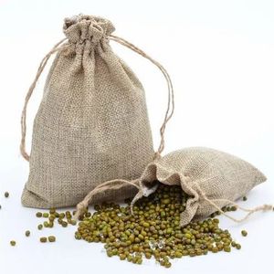 Bolsa de yute con cordón cosido, ideal para guardar artículos pequeños, 100% ecológica, sin laminar. - Product Image 2