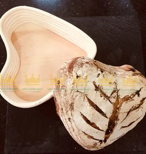Prueba de pan en forma de corazón para cesta Banneton con fondo de madera para hornear y repostería, herramienta para hornear y repostería - Product Image 1