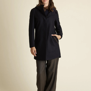 Manteau élégant long en mélange de laine tissé coupe-vent et respirant pour femme – Nouvelle collection hiver, chaud et tendance - Product Image 1