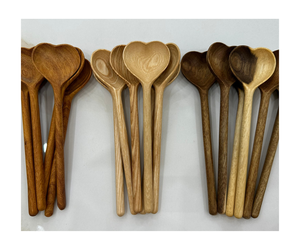 Regalo del Día de la madre, venta al por mayor, cucharas de amor, cocina ecológica, bambú, Acacia, madera, corazón, cuchara, cuchara de madera en forma de corazón - Product Image 1