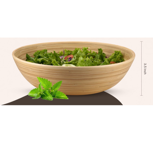 Cuenco de fruta de bambú hilado natural hecho a mano para mostrador de cocina, cuenco para servir aperitivos, ensalada, venta al por mayor de Vietnam - Product Image 5