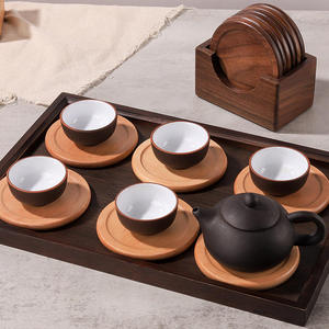 Juego de Posavasos de Madera Natural, Tapetes Rústicos para Bebidas, Perfectos para Proteger la Mesa en el Hogar y la Oficina - Product Image 3