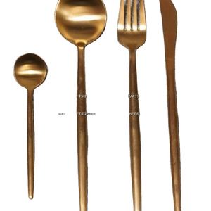 Juego de cubiertos únicos pulidos con espejo, juego de cubiertos de acero inoxidable para el hogar, cocina, restaurante, Hotel, boda - Product Image 1