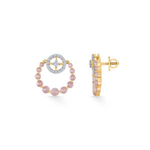 Pendientes Halo Rosette con Oro y Diamantes - Product Image 4