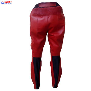 กางเกงหนังทำจากวัสดุหนังสำหรับงานหนักกางเกงมอเตอร์ไซด์ออกแบบได้ตามที่ต้องการโลโก้ของคุณเอง - Product Image 5