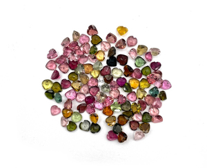 4mm de qualité supérieure en tourmaline sculptée en cœur pierres précieuses à facettes pour la fabrication de bijoux pierre multi-tourmaline naturelle calibrée - Product Image 3