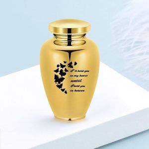 Urne papillon pour cendres humaines Urnes funéraires pour cendres pour hommes femmes grandes urnes funéraires décoratives or taille personnalisée - Product Image 3