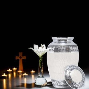 Latest Modern Cremation Human Funeral Urn Adult Ashes Container Wholesale Metal Handicraft Customized Capacity Matte Tabletop - Product Image 2
