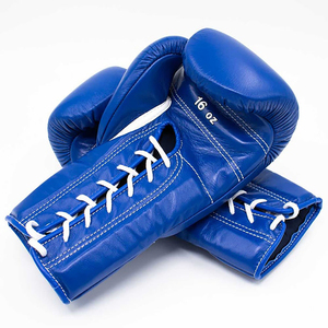 Prix de gros Gants de boxe bleus gagnants sur mesure 100% cuir original MMA Kickboxing compétition gants de boxe gagnants - Product Image 3