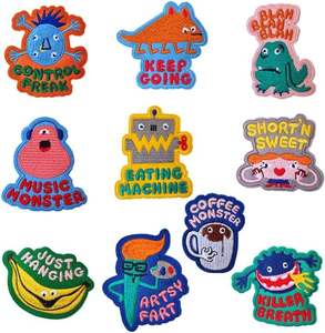 Custom Color Embroidery Patches High Quality Iron On Fabric Badges Fashion Chenille Patches for Clothing Hats <b>Jackets</b> Jeans Bags - Product Image 1