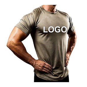 T-shirt d'entraînement confortable Stock t-shirt à manches courtes pour hommes 100% coton Fit Gym porter en Polyester Spandex mélange respirant - Product Image 4