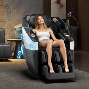 Fauteuil de massage pour tout le corps, fauteuil zéro gravité avec rail de massage à rouleaux et chargeur sans fil, chaleur apaisante, pratique - Product Image 6