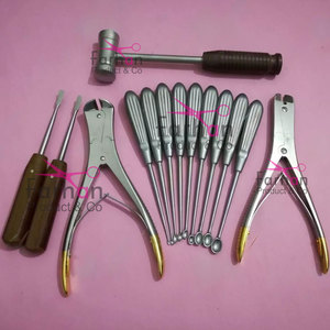 Volkmann Cureta de hueso Cortadores de hueso Juego básico de 14 instrumentos ortopédicos de columna - Product Image 2