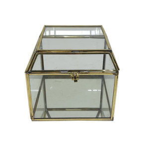 Wholesale Bulk Jewellery <b>Box</b> <b>Glass</b> and Brass With Silver Plating Customized Product for Wedding Decoration Handmade Bulk - Product Image 1