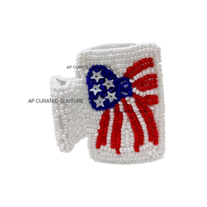 กิ๊บหนีบผมลูกปัดผ้าปักและลูกปัดสำหรับผู้หญิงพร้อมลูกปัดแก้วหลากสีงานแฮนด์เมดออกแบบได้ตามต้องการ - Product Image 2