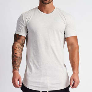 เสื้อยืดออกกำลังกายแนวสตรีทแบบลำลองสำหรับผู้ชายเสื้อยืดออกกำลังกาย90% ยิมผ้าโพลีเอสเตอร์10% สแปนเด็กซ์โลโก้ตามสั่ง - Product Image 2