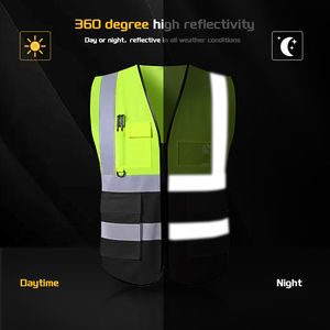 Personalizado Multi-Bolsillo Hi Vis Reflectante Seguridad impermeable de secado rápido gran variedad Ropa Sin mangas Chaqueta DE SEGURIDAD Chaleco - Product Image 5