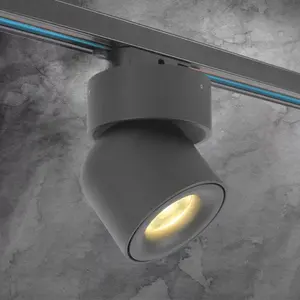 IllumiRail, éclairage sur rail au design moderne, puce LED COB, corps en aluminium et PC, installation magnétique sur rail pour éclairage sur rail de bureau - Product Image 6