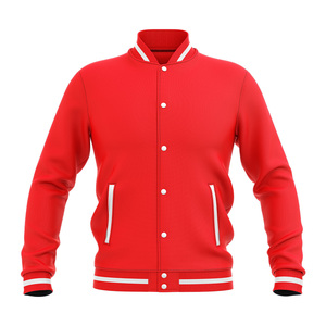 Veste bomber de baseball formelle à patchwork de haute qualité W4G, col rond brodé personnalisé, sans service militaire - Product Image 2