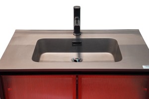 Étanche Anti-Termite Résistant Au Feu Zéro Formaldéhyde Obsidienne Sans Haute Durabilité Vanité Cabinet Pour Salle De Bains Malaisie - Product Image 3