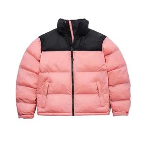 Manteau en coton d'extérieur long et élégant pour hommes, veste matelassée coupe-vent avec col montant, fermeture éclair, patte, tissu coupe-vent - Product Image 4