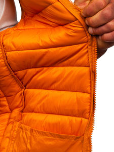 Dernier style bon marché personnalisé style uni sans manches hommes veste bouffante à fermeture éclair décontractée pour l'hiver - Product Image 3