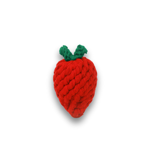 Handmade Strawberry <b>Shaped</b> Rope <b>Toy</b> for Pets - Product Image 1