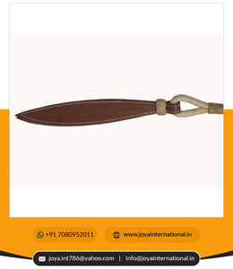 Rênes Romel de cheval tressées à la main, blanches en cuir brut, naturelles, nouées, SRM122 - Product Image 5