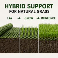 Gazon artificiel hybride Turfnest pour terrain de football, jardin, pelouse, aménagement paysager, renforcement personnalisé jusqu'à 4m x 50m