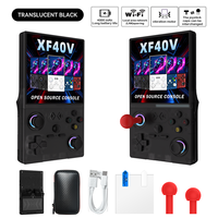 Console de jeu portable rétro XF40V, écran IPS 4 pouces, Linux RK3326 Quad-core, 64 Go, 4000 mAh, WiFi, TF pour joueur de jeux RGB