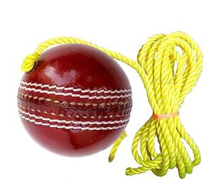Top qualité personnalisé véritable en cuir souple Match pratique entraînement chaîne ruban dur frapper balles joueur suspendu balle de corde de Cricket - Product Image 2
