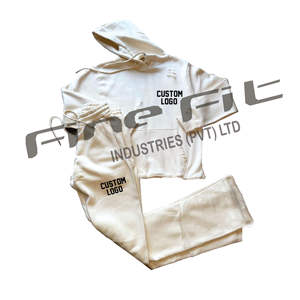 ชุดวอร์มผ้าฝ้ายสำหรับผู้ชาย, ชุดวอร์มสองชิ้นอบอุ่นสำหรับฤดูหนาว - Product Image 1