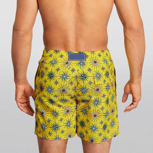 กางเกงขาสั้นชายหาดของผู้ชายกางเกงขาสั้นชายหาดผ้าฝ้าย100% สไตล์ลำลองแบบสีทึบออกแบบได้ตามต้องการ - Product Image 3