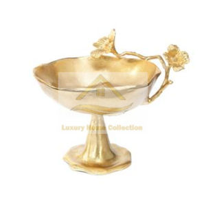 Nouveau bol et plateau de placement de table précieux couleur or Style floral plateau de service décoratif et bol ustensile d'affichage de chocolat - Product Image 1