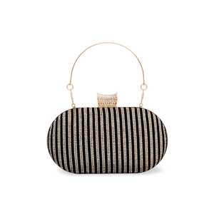 Pochette de mariée noire P15059 couvre-chef de mariage élégant - Product Image 3