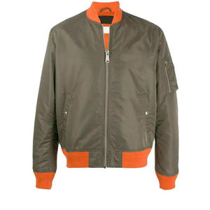 OEM Fabricante de alta calidad personalizado para hombre abrigo de bombardero con cremallera Wind Break Casual Streetwear chaqueta de Bombardero - Product Image 1