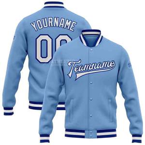 High-quality <b>Wool</b> <b>Cotton</b> & Long Sleeve Custom Design Varsity Jacket Wholesale Custom Logo College Baseball Jacket For Men Adults - Product Image 1