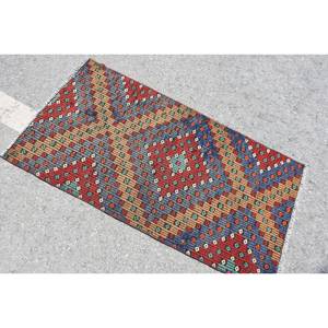 Patrón étnico 2,4 x 4.6ft Área grande Alfombra turca Rojo Negro Lana Sala de estar Alfombra Respaldo de látex Rectángulo Pasillo Habitación Alfombra Nuevo - Product Image 4