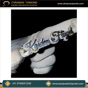 Provence Tendance Glacé 925 Collier En Argent Moissanite Diamant Cursive Nom Plaque Personnalisé Hip Hop Style Pendentif Femmes Idées Cadeaux - Product Image 5