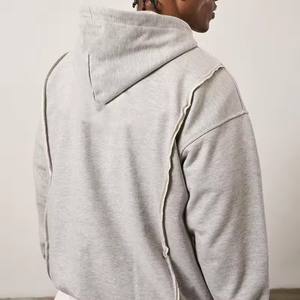 OEM nueva fábrica al por mayor hombres cuarto de cremallera de gran tamaño de lujo con capucha gimnasio ropa atlética de peso pesado de algodón Sudadera con capucha deportiva - Product Image 3